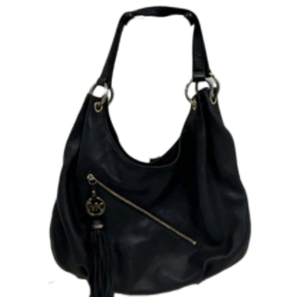 > Michael Kors Elegant Black Women's Bag Charm Tassel